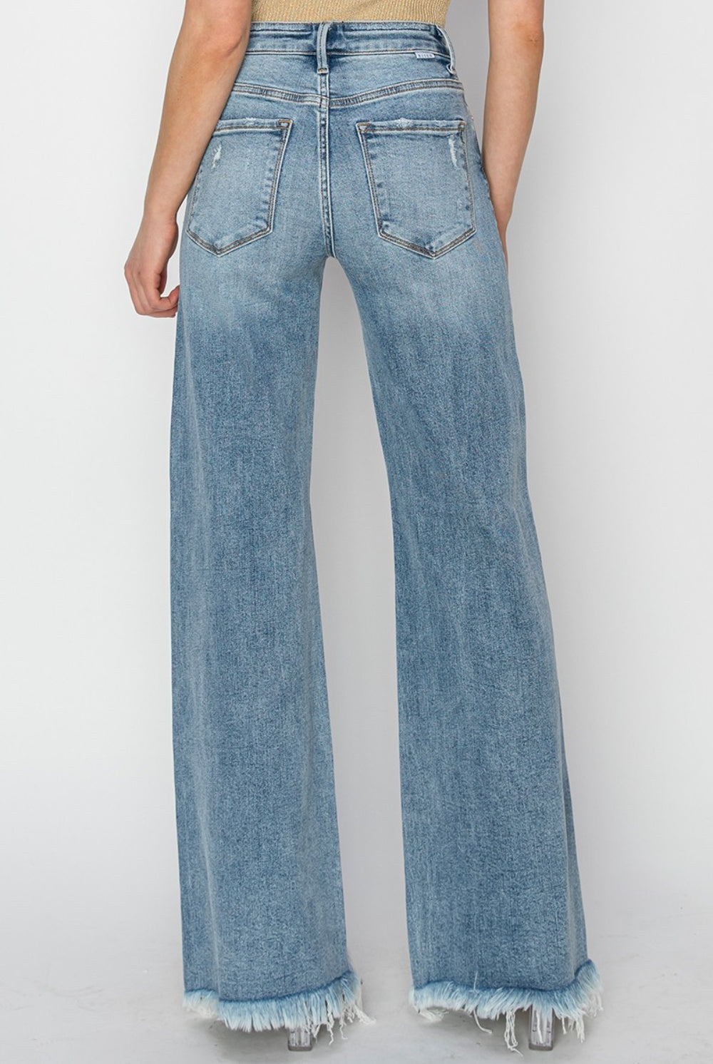 RISEN Mid Rise Button Fly Wide Leg Jeans-Krush Kandy, Women's Online Fashion Boutique Located in Phoenix, Arizona (Scottsdale Area)