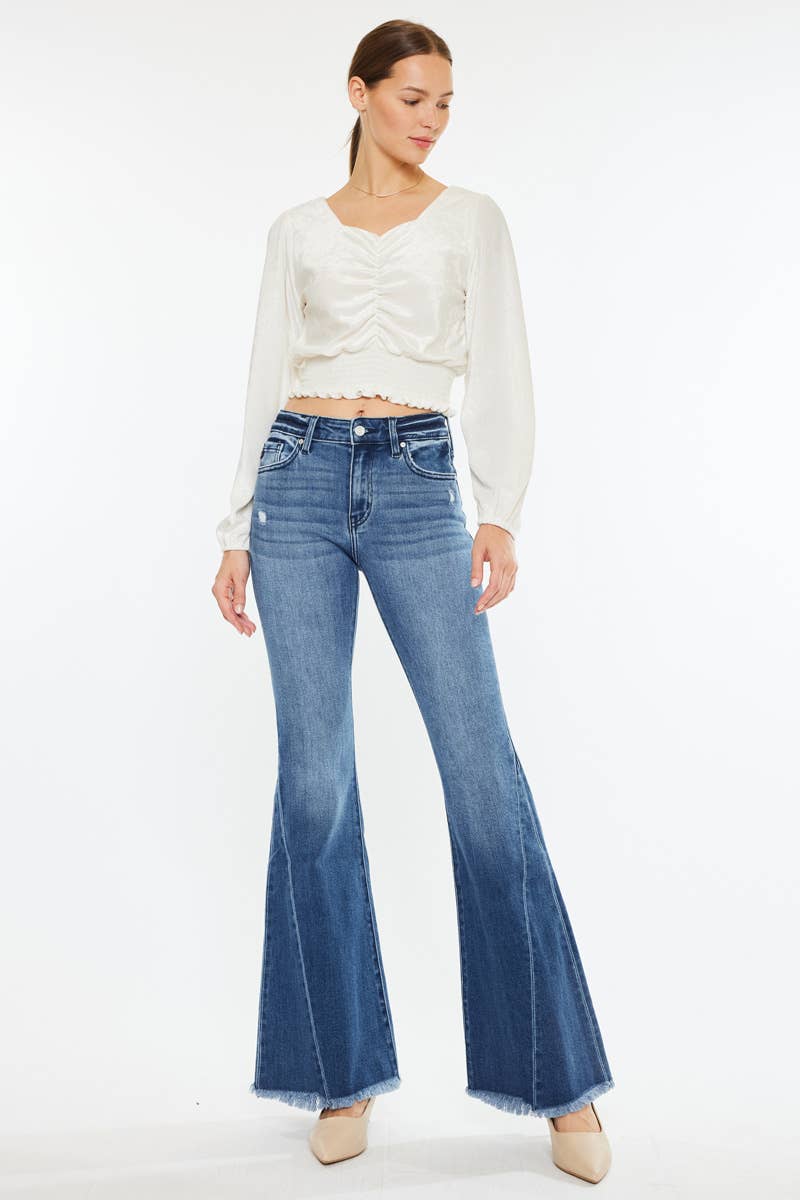 Kancan Mid-Rise Flare Jeans-Denim-Krush Kandy, Women's Online Fashion Boutique Located in Phoenix, Arizona (Scottsdale Area)