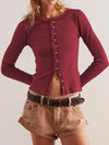 Ribbed Round Neck Long Sleeve Top-Krush Kandy, Women's Online Fashion Boutique Located in Phoenix, Arizona (Scottsdale Area)