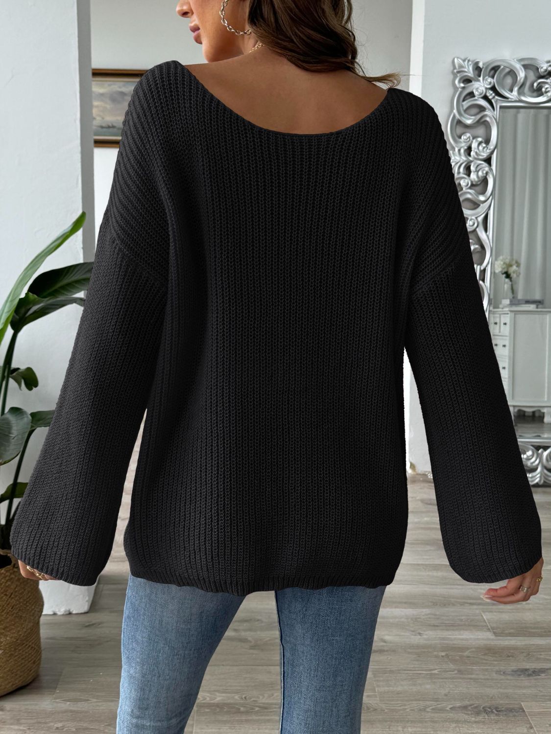 Round Neck Long Sleeve Sweater-Krush Kandy, Women's Online Fashion Boutique Located in Phoenix, Arizona (Scottsdale Area)