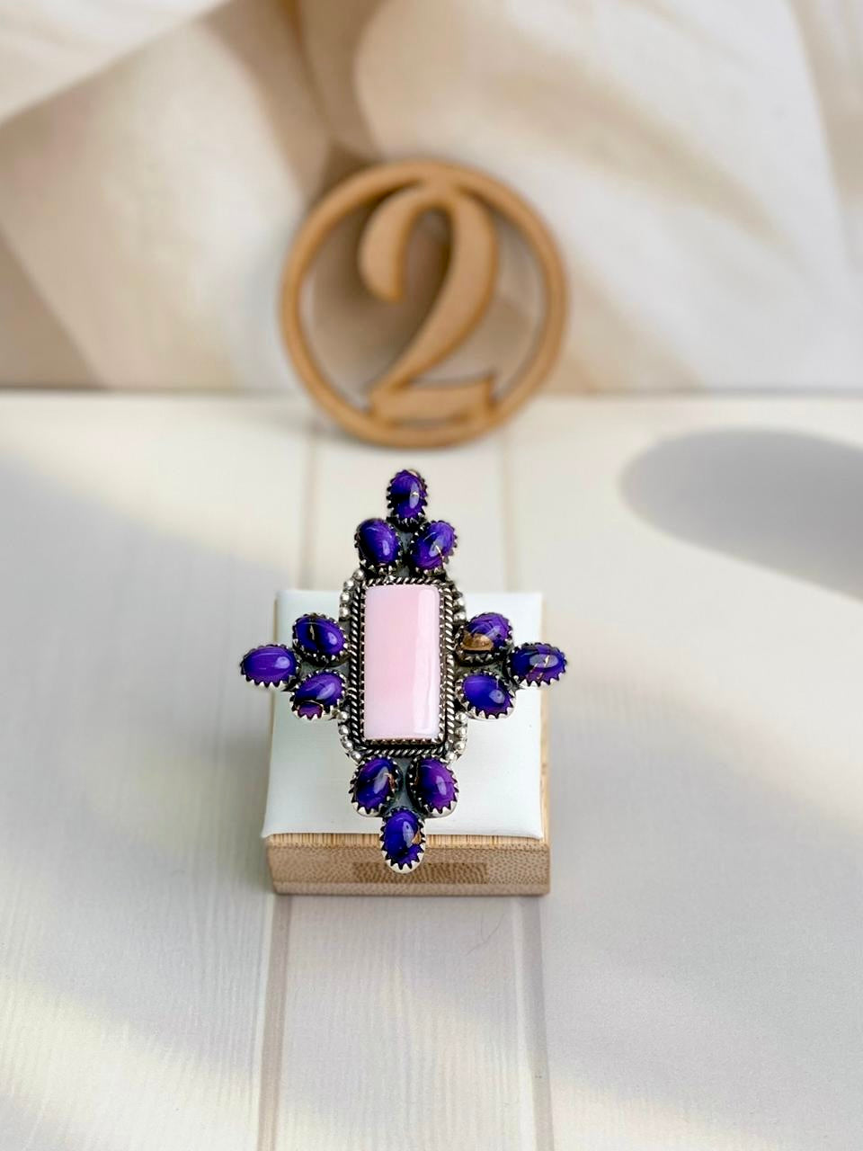 Pink Conch & Berry Dahlia Mama Cluster Rings-Rings-Krush Kandy, Women's Online Fashion Boutique Located in Phoenix, Arizona (Scottsdale Area)