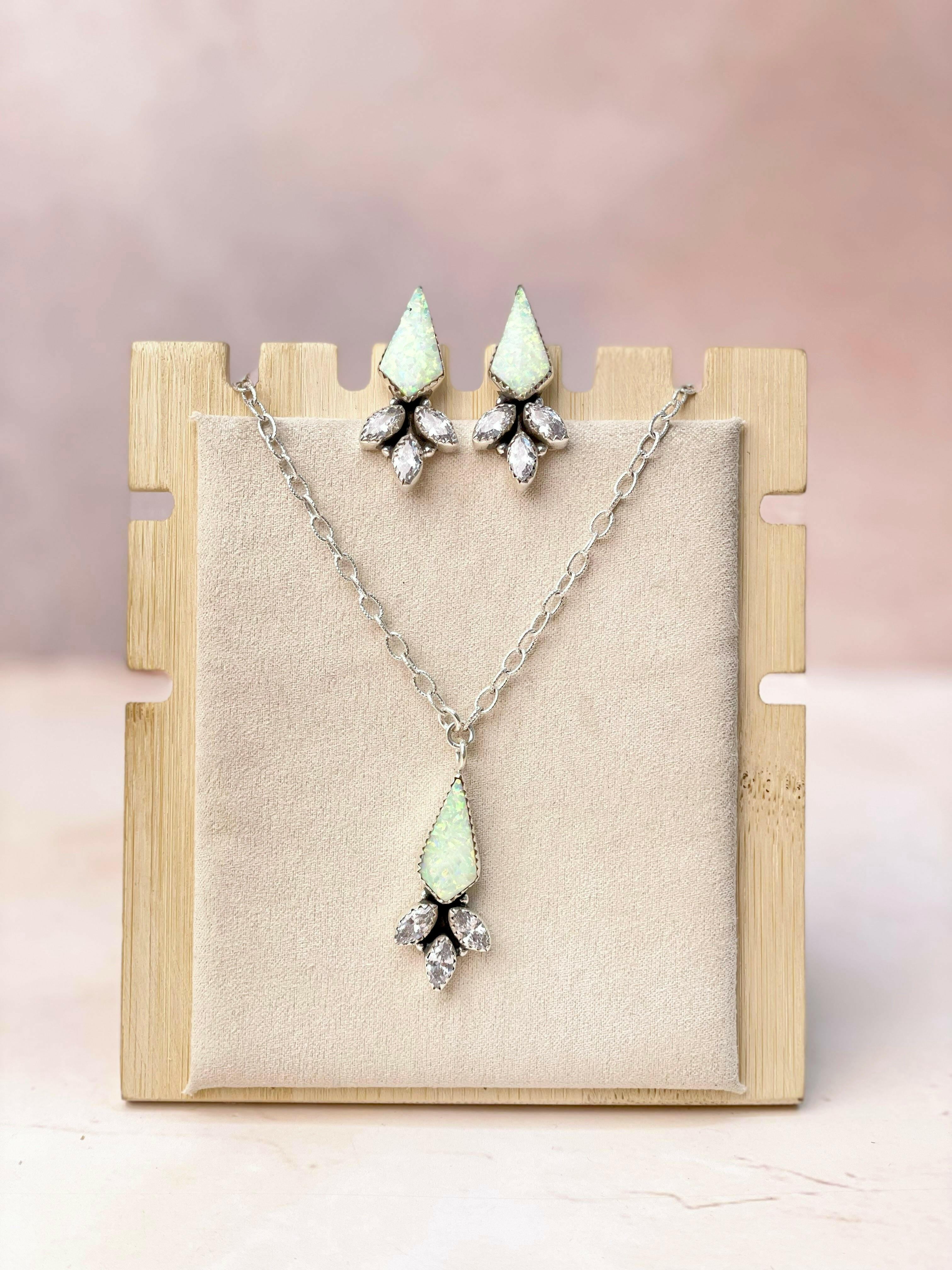 Multi Opal CZ Classy Sets-Necklaces-Krush Kandy, Women's Online Fashion Boutique Located in Phoenix, Arizona (Scottsdale Area)