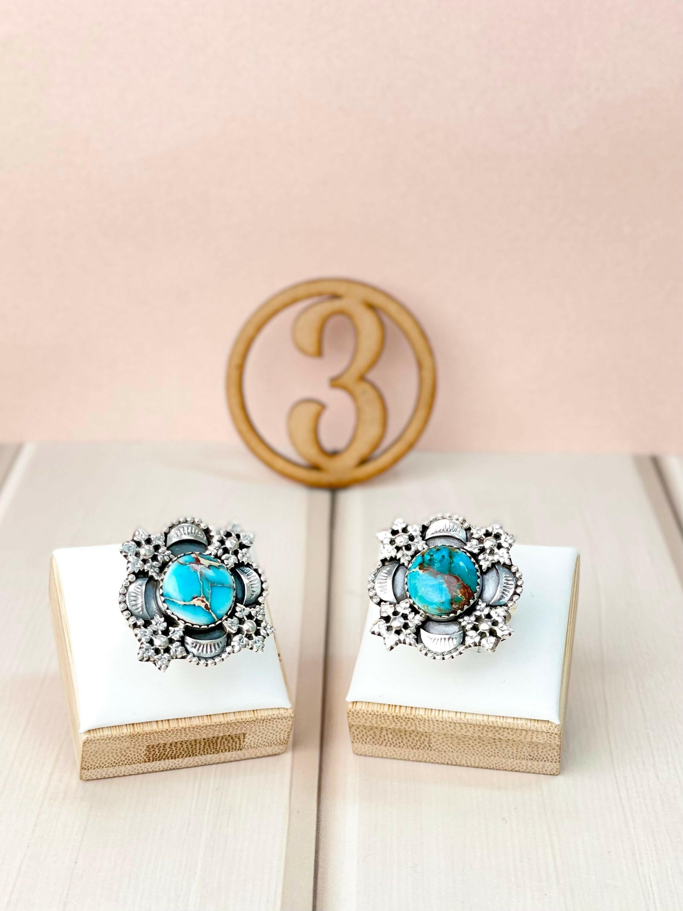 Floral Boho Multi Stone Slab Rings Bno. 5-Rings-Krush Kandy, Women's Online Fashion Boutique Located in Phoenix, Arizona (Scottsdale Area)