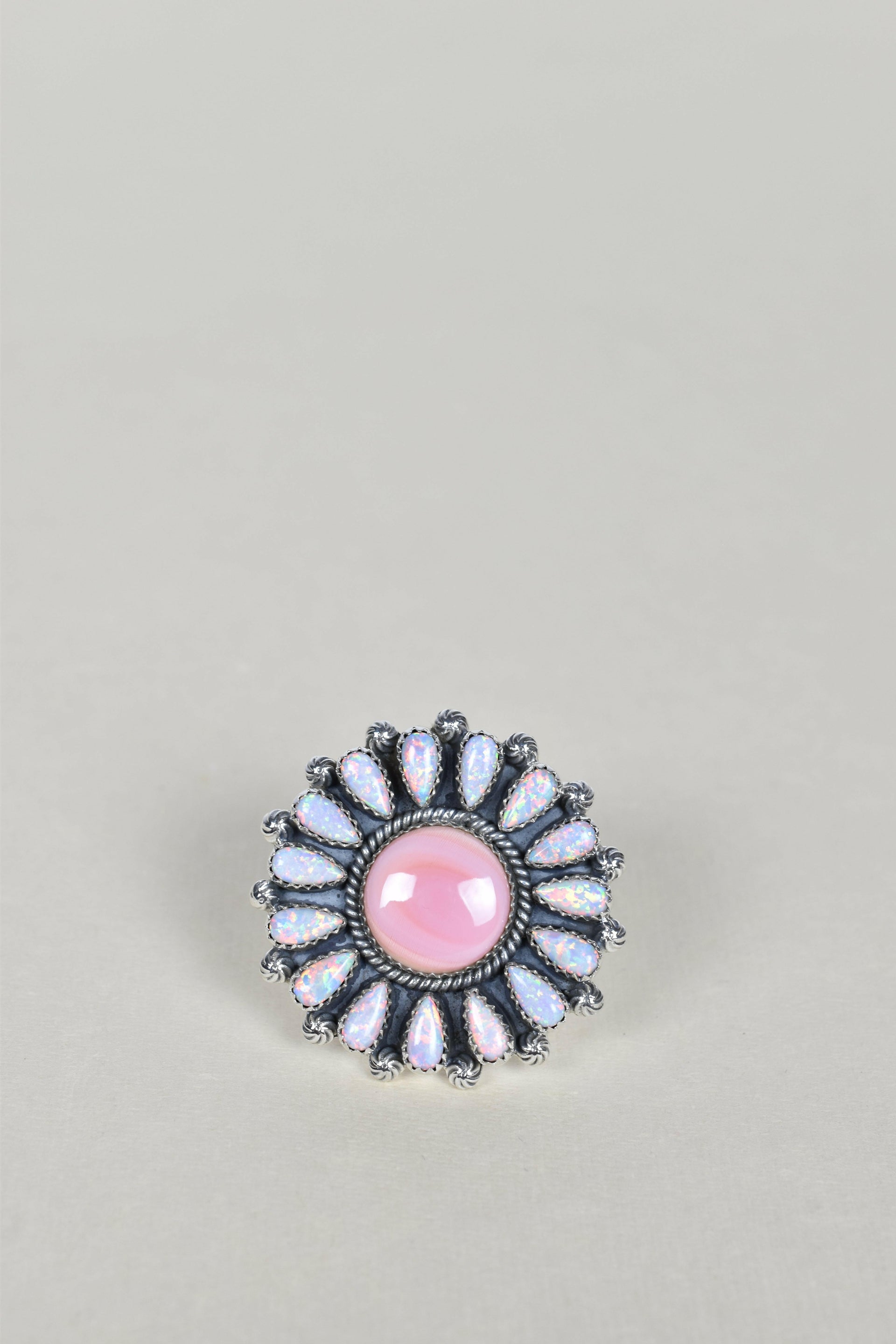 Pink Conch & Lilac Opal One of A Kind Ring-Cluster Rings-Krush Kandy, Women's Online Fashion Boutique Located in Phoenix, Arizona (Scottsdale Area)