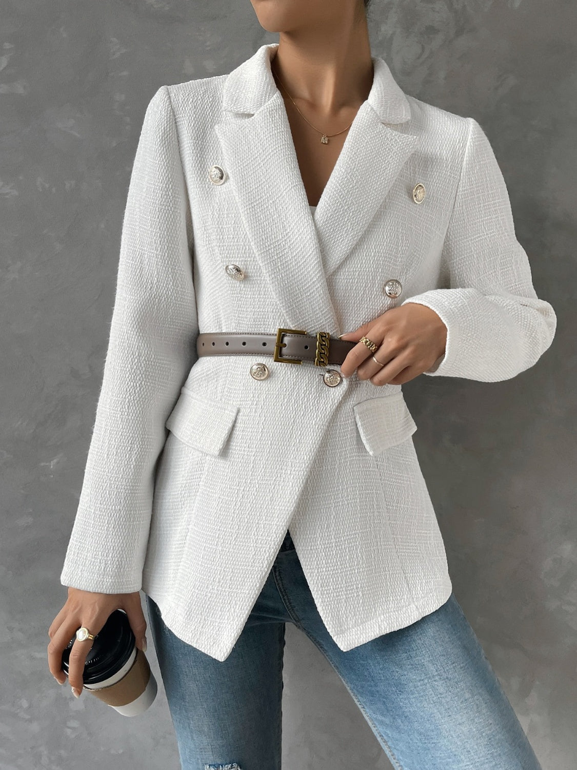 Chateau Chic Lapel Collar Blazer-Blazers-Krush Kandy, Women's Online Fashion Boutique Located in Phoenix, Arizona (Scottsdale Area)