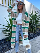 Striped Open Front Longline Cardigan-Krush Kandy, Women's Online Fashion Boutique Located in Phoenix, Arizona (Scottsdale Area)