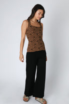 Leopard Clean Line Square Neck Top-Tanks-Krush Kandy, Women's Online Fashion Boutique Located in Phoenix, Arizona (Scottsdale Area)