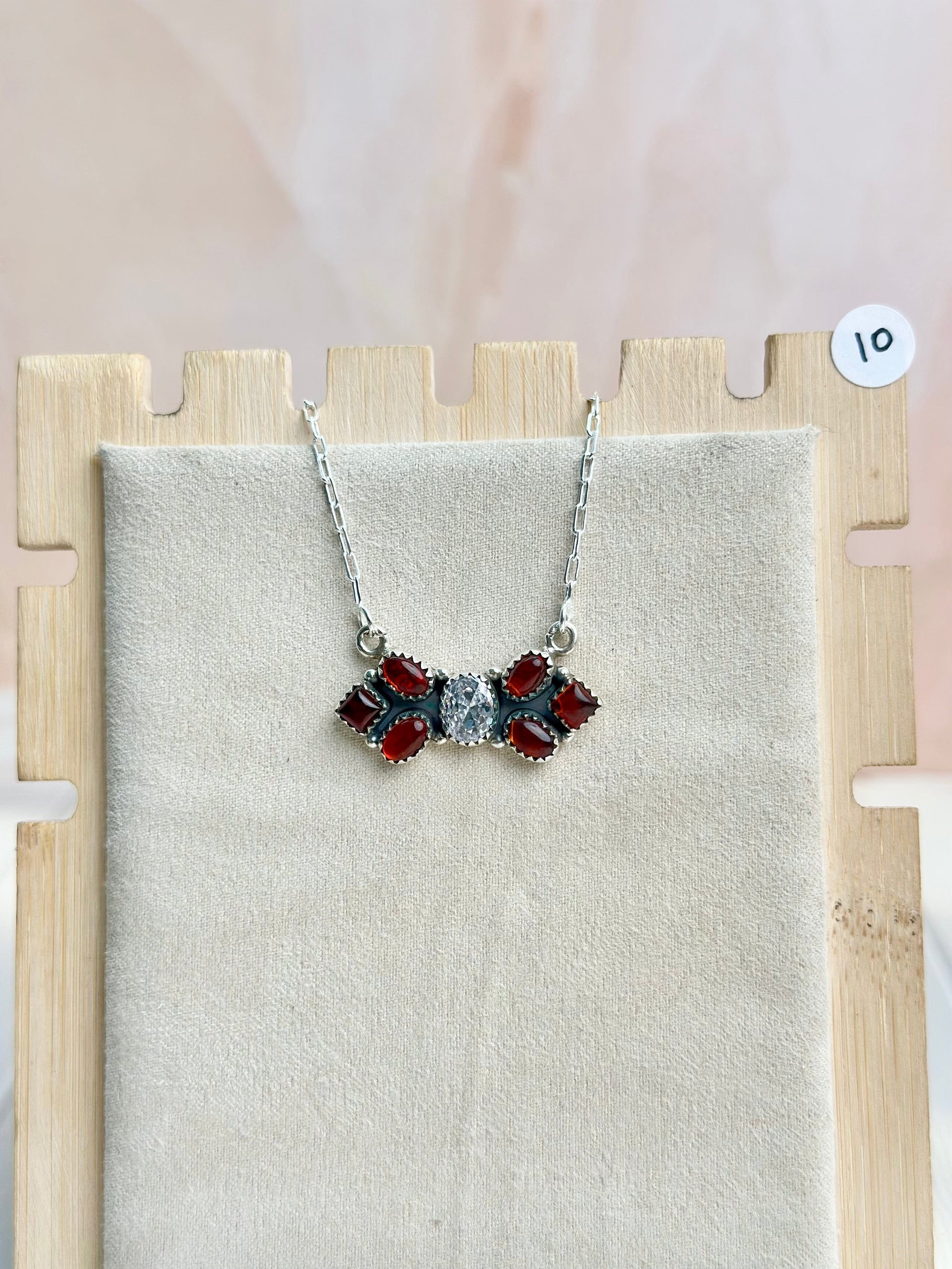Amber, Turquoise & Crystal Dainty Necklace-Necklaces-Krush Kandy, Women's Online Fashion Boutique Located in Phoenix, Arizona (Scottsdale Area)