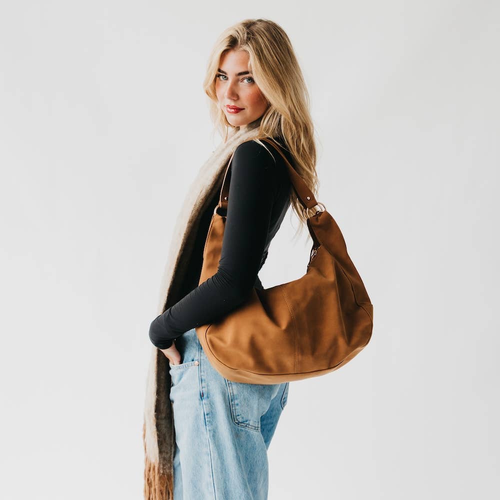 Hazel Hobo Shoulder Bag with Tassel-Accessories-Krush Kandy, Women's Online Fashion Boutique Located in Phoenix, Arizona (Scottsdale Area)