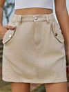 Pocketed Buttoned Mini Denim Skirt-Krush Kandy, Women's Online Fashion Boutique Located in Phoenix, Arizona (Scottsdale Area)