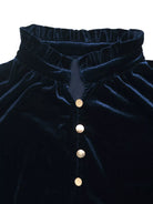 Velvet Button Front Long Sleeve Blouse-Tops-Krush Kandy, Women's Online Fashion Boutique Located in Phoenix, Arizona (Scottsdale Area)