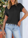 Round Neck Short Sleeve T-Shirt-Krush Kandy, Women's Online Fashion Boutique Located in Phoenix, Arizona (Scottsdale Area)