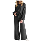 LUXE Soft Long Sleeve & Wide Leg Pant Lounge Set-Pants-Krush Kandy, Women's Online Fashion Boutique Located in Phoenix, Arizona (Scottsdale Area)