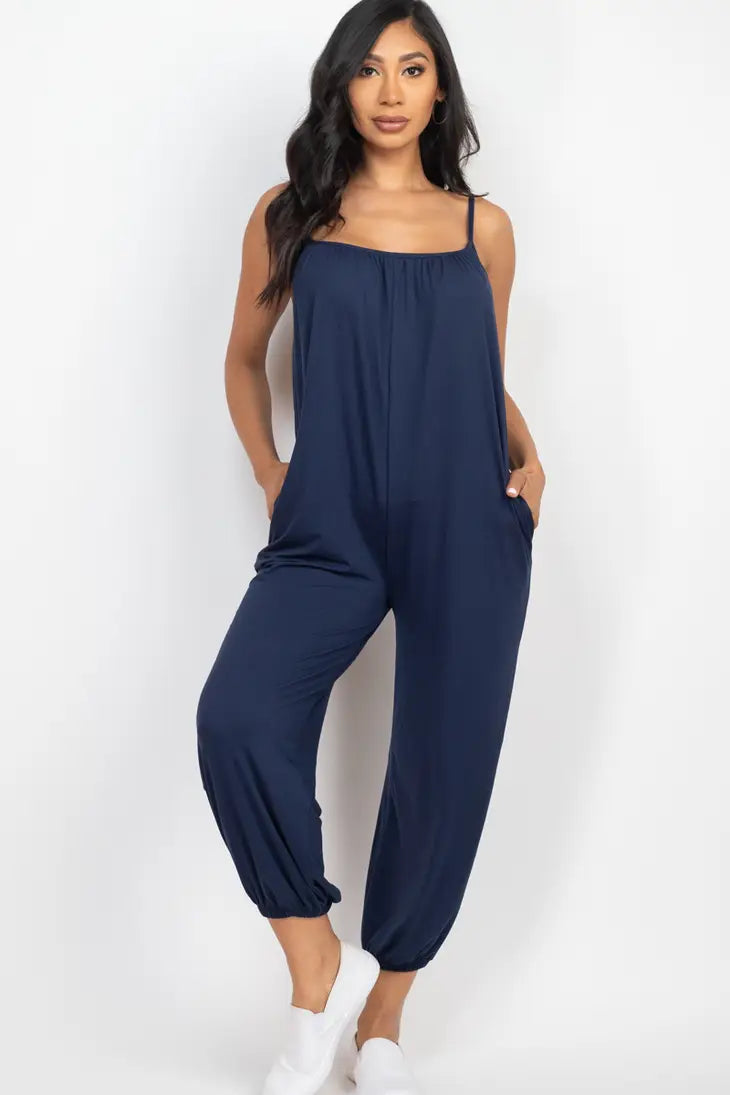 Sleeveless Jogger Jumpsuit | S-3X-Jumpsuits & Rompers-Krush Kandy, Women's Online Fashion Boutique Located in Phoenix, Arizona (Scottsdale Area)