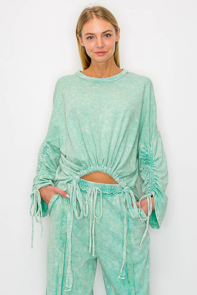 Wander Free Mineral Washed Boho Sweatshirt-Bottoms-Krush Kandy, Women's Online Fashion Boutique Located in Phoenix, Arizona (Scottsdale Area)