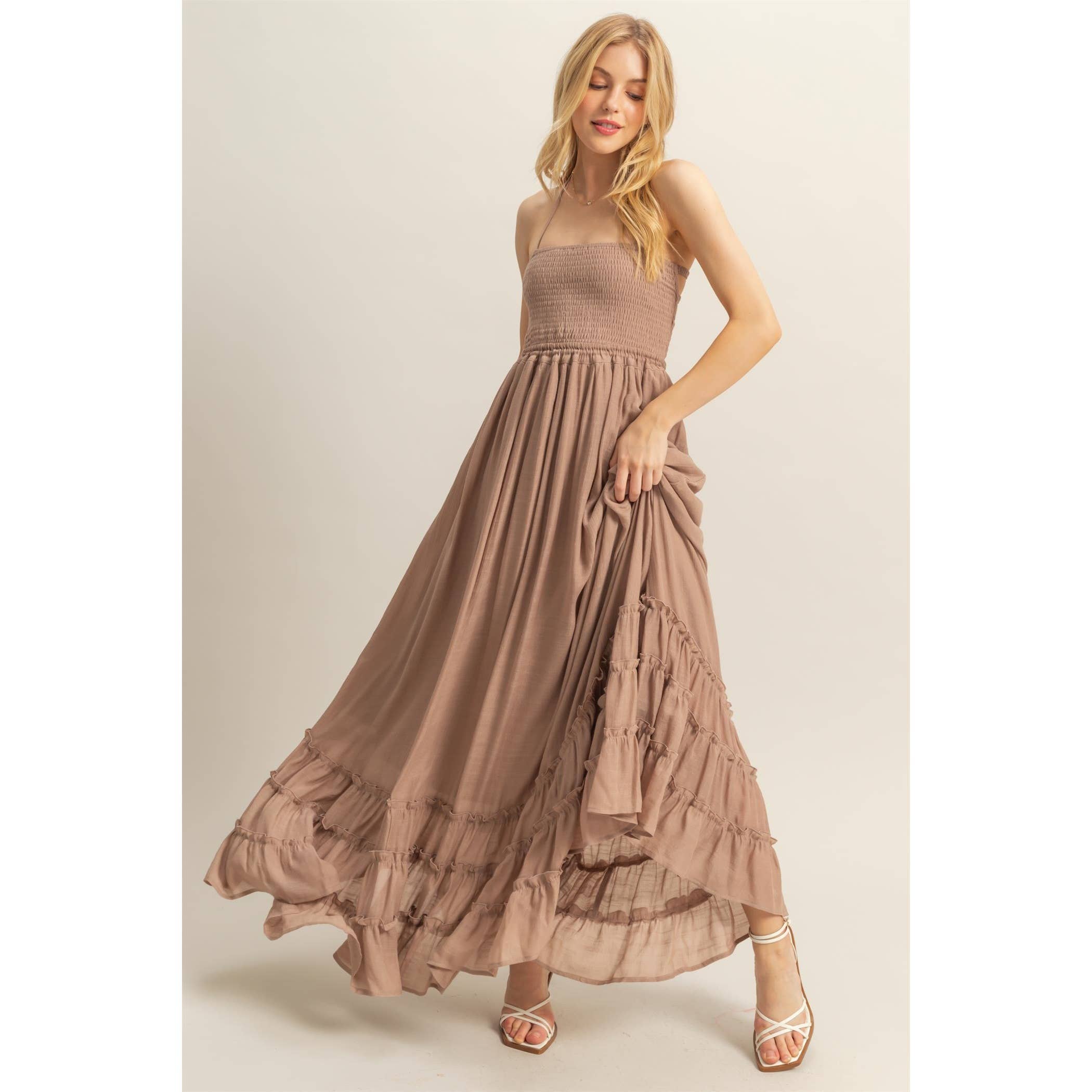 Twirl Away Tiered Maxi Dress-Dresses-Krush Kandy, Women's Online Fashion Boutique Located in Phoenix, Arizona (Scottsdale Area)