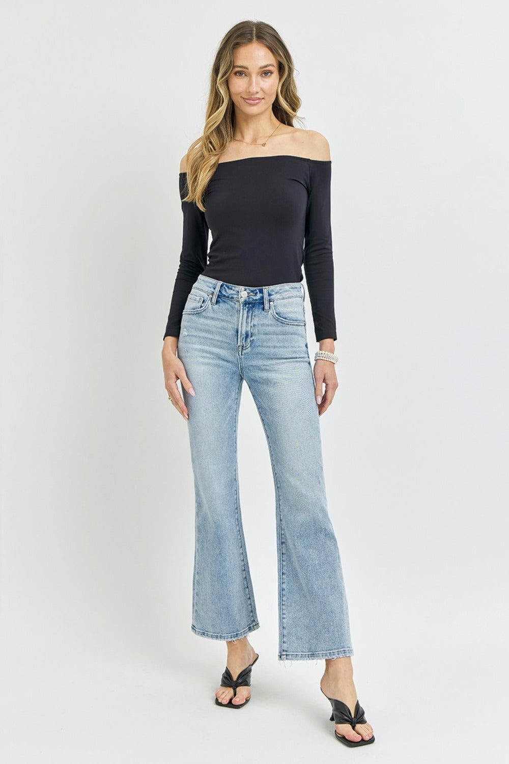 RISEN Full Size High Rise Ankle Flare Jeans-Krush Kandy, Women's Online Fashion Boutique Located in Phoenix, Arizona (Scottsdale Area)