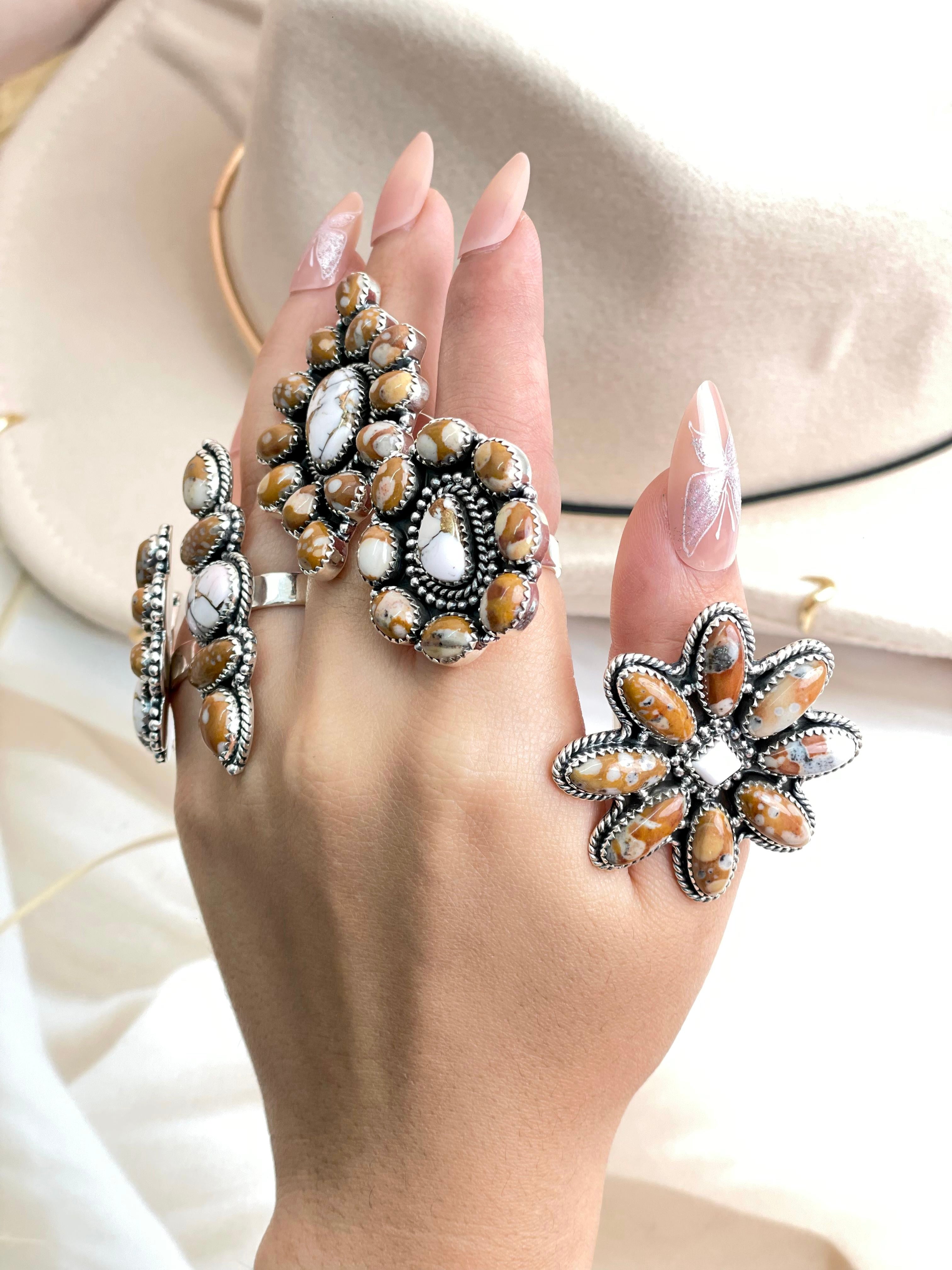 Angel Dahlia & Deer Fawn Rings no1-Rings-Krush Kandy, Women's Online Fashion Boutique Located in Phoenix, Arizona (Scottsdale Area)