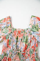 Smocked Floral Midi Dress-Dresses-Krush Kandy, Women's Online Fashion Boutique Located in Phoenix, Arizona (Scottsdale Area)