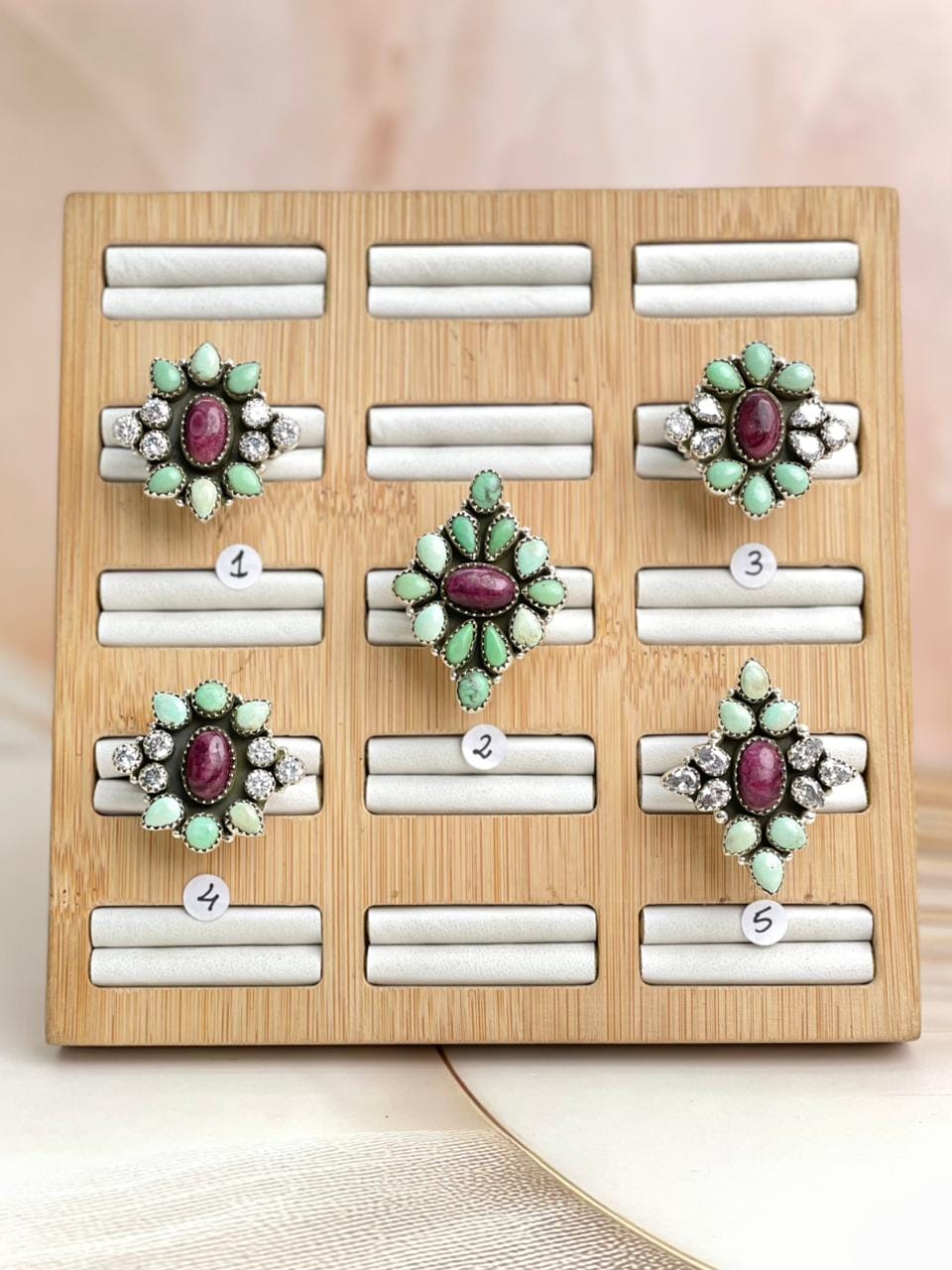 Purple Oyster & Varascite Multi Cluster Rings-Rings-Krush Kandy, Women's Online Fashion Boutique Located in Phoenix, Arizona (Scottsdale Area)