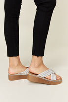 Rhinestone Comfort Platform Wedge Sandals-Krush Kandy, Women's Online Fashion Boutique Located in Phoenix, Arizona (Scottsdale Area)