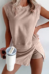 Mineral Wash Split Skirt & Tank Set-2 Piece Outfit Sets-Krush Kandy, Women's Online Fashion Boutique Located in Phoenix, Arizona (Scottsdale Area)