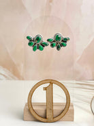 Irish Green Dahlia Studs sno 3-Earrings-Krush Kandy, Women's Online Fashion Boutique Located in Phoenix, Arizona (Scottsdale Area)