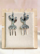 Boho Fringe Cactus Dangle Earrings-Earrings-Krush Kandy, Women's Online Fashion Boutique Located in Phoenix, Arizona (Scottsdale Area)