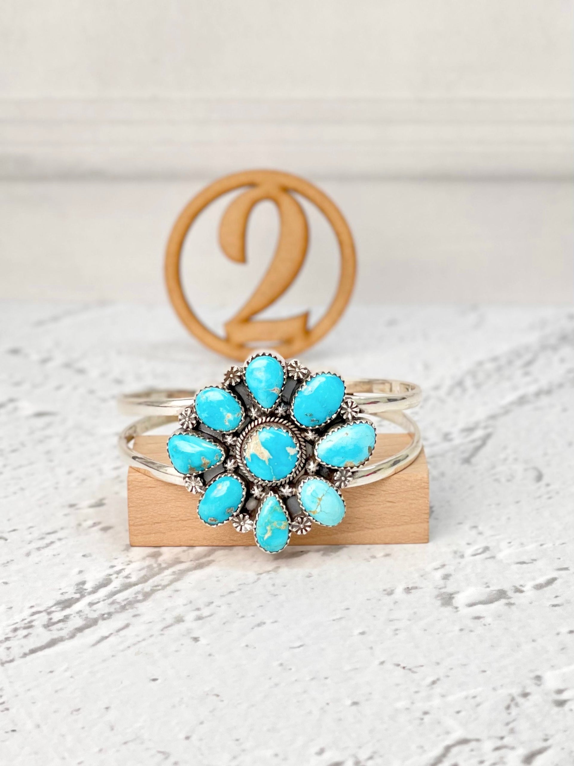 White Water Turquoise Cuff Bangles-Bracelets-Krush Kandy, Women's Online Fashion Boutique Located in Phoenix, Arizona (Scottsdale Area)