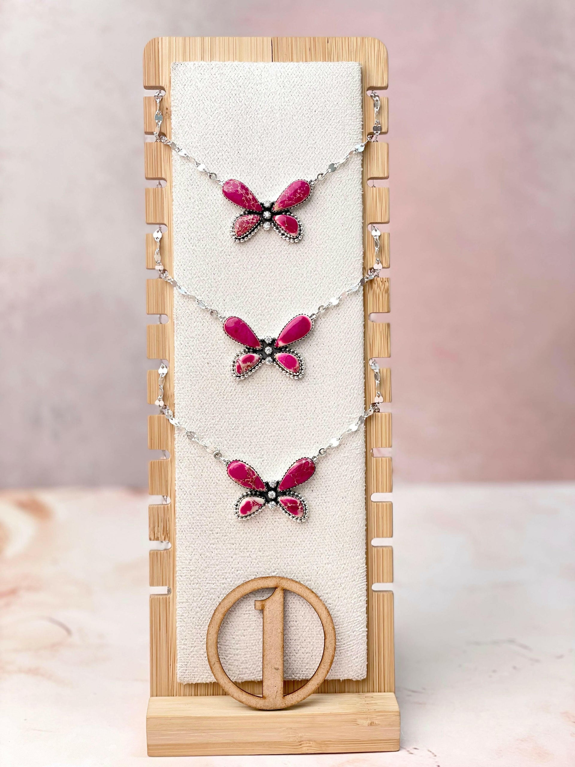 Desert Butterfly Jasper & Crystal Necklace-Necklaces-Krush Kandy, Women's Online Fashion Boutique Located in Phoenix, Arizona (Scottsdale Area)