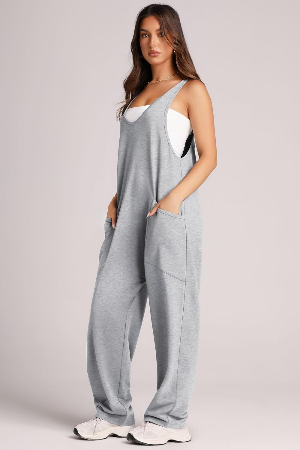 Wide Strap Jumpsuit with Pockets-Jumpsuits & Rompers-Krush Kandy, Women's Online Fashion Boutique Located in Phoenix, Arizona (Scottsdale Area)