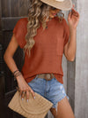 Mandy Pocketed Round Neck Cap Sleeve Sweater-Tops-Krush Kandy, Women's Online Fashion Boutique Located in Phoenix, Arizona (Scottsdale Area)