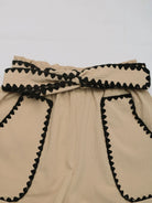 Perfee Tied Contrast Trim Shorts-Shorts-Krush Kandy, Women's Online Fashion Boutique Located in Phoenix, Arizona (Scottsdale Area)