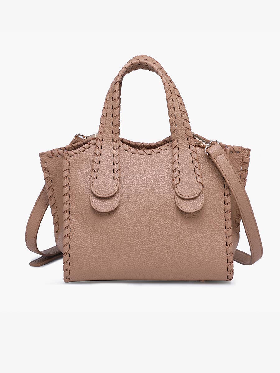 Marla Whipstitch Satchel Tote Bag-handbags-Krush Kandy, Women's Online Fashion Boutique Located in Phoenix, Arizona (Scottsdale Area)