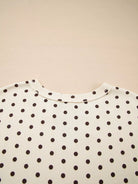 Polka Dot Notched Long Sleeve Top and Drawstring Joggers Lounge Set-Loungewear-Krush Kandy, Women's Online Fashion Boutique Located in Phoenix, Arizona (Scottsdale Area)