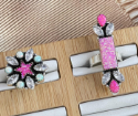 Multi Neon Pink Opal Rings-Ring Sizers-Krush Kandy, Women's Online Fashion Boutique Located in Phoenix, Arizona (Scottsdale Area)