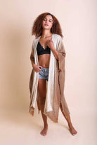 Frayed Cotton Bohemian Ombre Kimono-Kimonos-Krush Kandy, Women's Online Fashion Boutique Located in Phoenix, Arizona (Scottsdale Area)