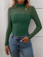 Mock Neck Long Sleeve Top-Tops-Krush Kandy, Women's Online Fashion Boutique Located in Phoenix, Arizona (Scottsdale Area)