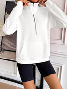 Ivy Lane Half Zip Raglan Sleeve Sweatshirt-Krush Kandy, Women's Online Fashion Boutique Located in Phoenix, Arizona (Scottsdale Area)