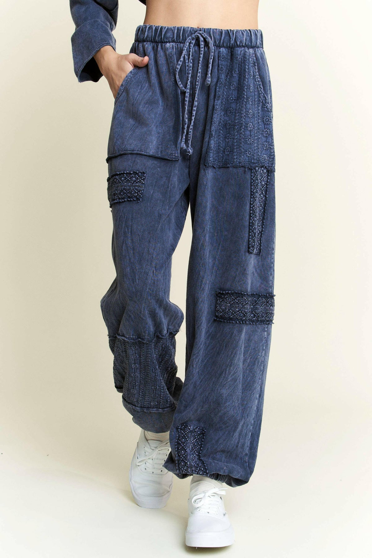 MineralWash Eyelet detailed Boho Joggers-Krush Kandy, Women's Online Fashion Boutique Located in Phoenix, Arizona (Scottsdale Area)