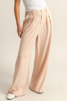 Waffle Knit High-Waist Wide-Leg Pants-Bottoms-Krush Kandy, Women's Online Fashion Boutique Located in Phoenix, Arizona (Scottsdale Area)