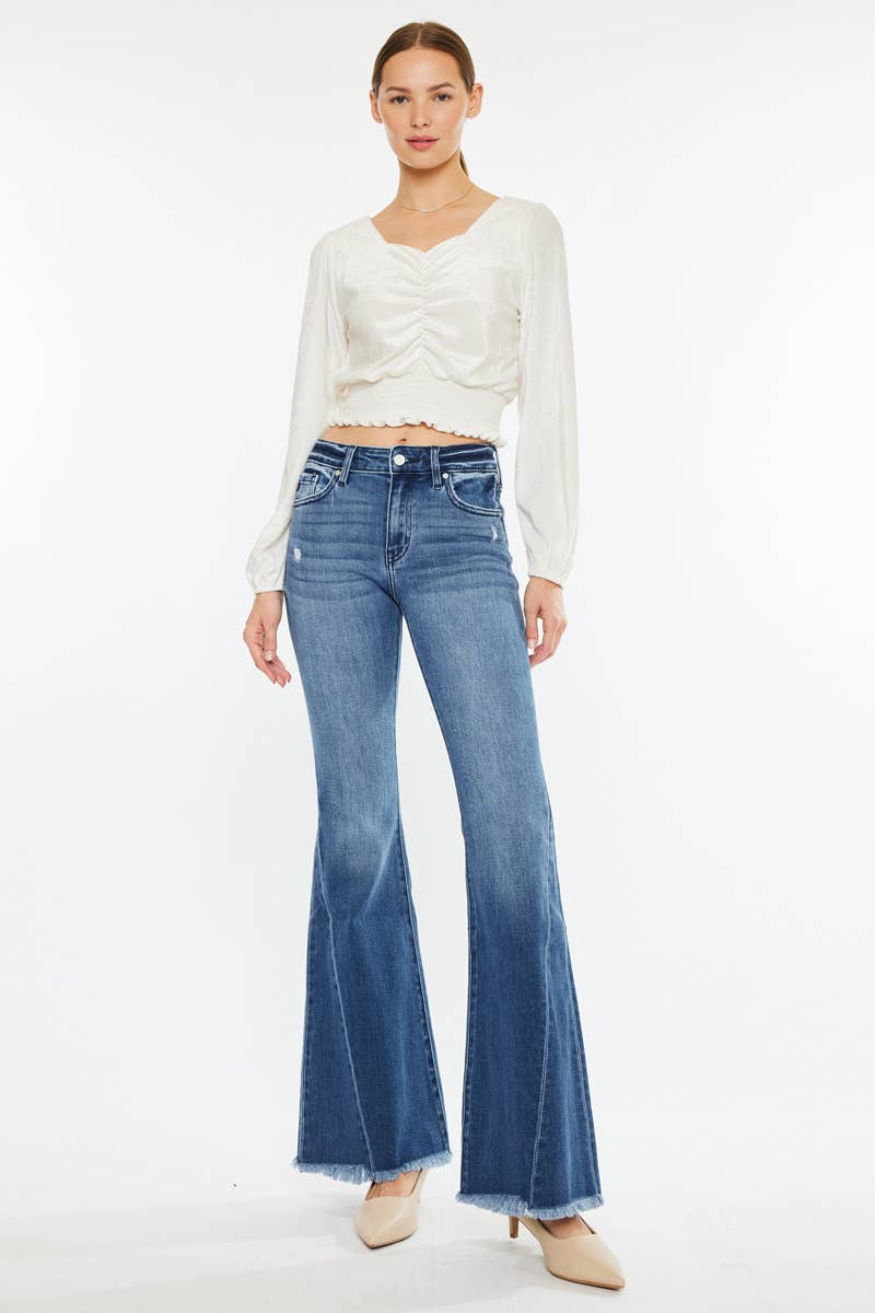 Kancan Mid-Rise Flare Jeans-Denim-Krush Kandy, Women's Online Fashion Boutique Located in Phoenix, Arizona (Scottsdale Area)