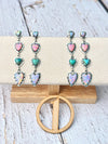 One Of A Kind Heart Drop Earrings-Stud Earrings-Krush Kandy, Women's Online Fashion Boutique Located in Phoenix, Arizona (Scottsdale Area)