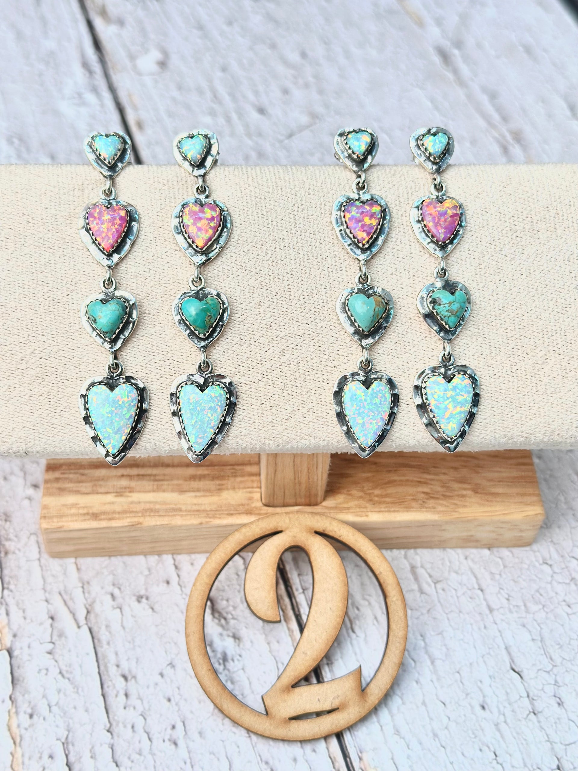 One Of A Kind Heart Drop Earrings-Stud Earrings-Krush Kandy, Women's Online Fashion Boutique Located in Phoenix, Arizona (Scottsdale Area)
