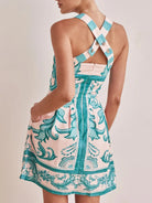 Printed Square Neck Midi Dress-Dresses-Krush Kandy, Women's Online Fashion Boutique Located in Phoenix, Arizona (Scottsdale Area)