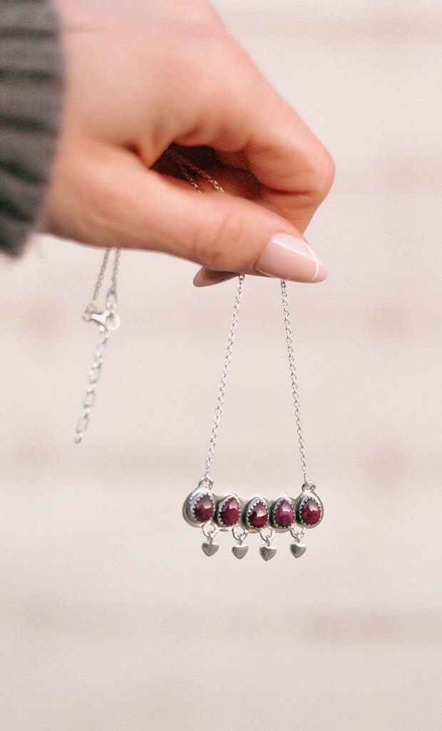 Heart's Desire Stone Necklace-Chain Necklaces-Krush Kandy, Women's Online Fashion Boutique Located in Phoenix, Arizona (Scottsdale Area)