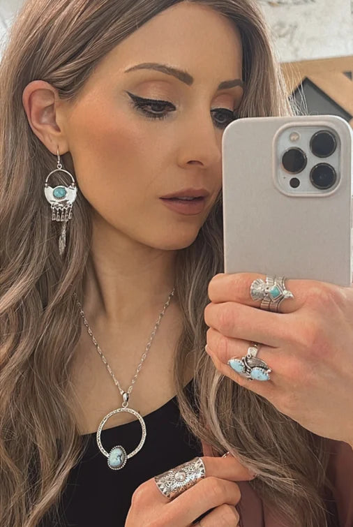Arrow Stamped Fringe Stone Earrings | By KKB-Drop Earrings-Krush Kandy, Women's Online Fashion Boutique Located in Phoenix, Arizona (Scottsdale Area)