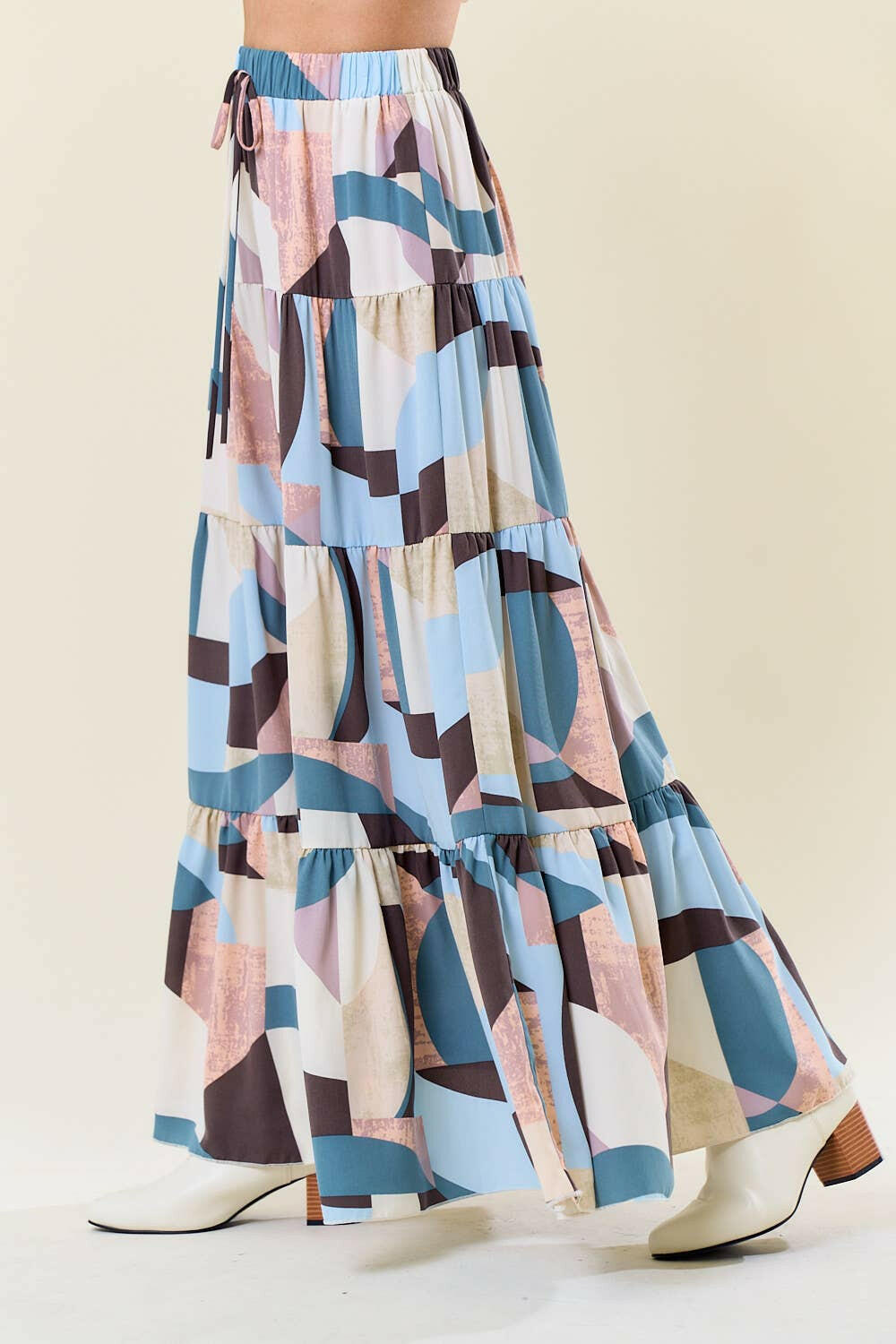 Geo Dreams Tiered Maxi Skirt-Skirts-Krush Kandy, Women's Online Fashion Boutique Located in Phoenix, Arizona (Scottsdale Area)