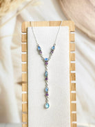 Celestial Spring Moonstone Lariat Necklace-Necklaces-Krush Kandy, Women's Online Fashion Boutique Located in Phoenix, Arizona (Scottsdale Area)