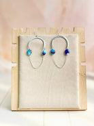 Dahlia Chain Hoop Earrings-Earrings-Krush Kandy, Women's Online Fashion Boutique Located in Phoenix, Arizona (Scottsdale Area)